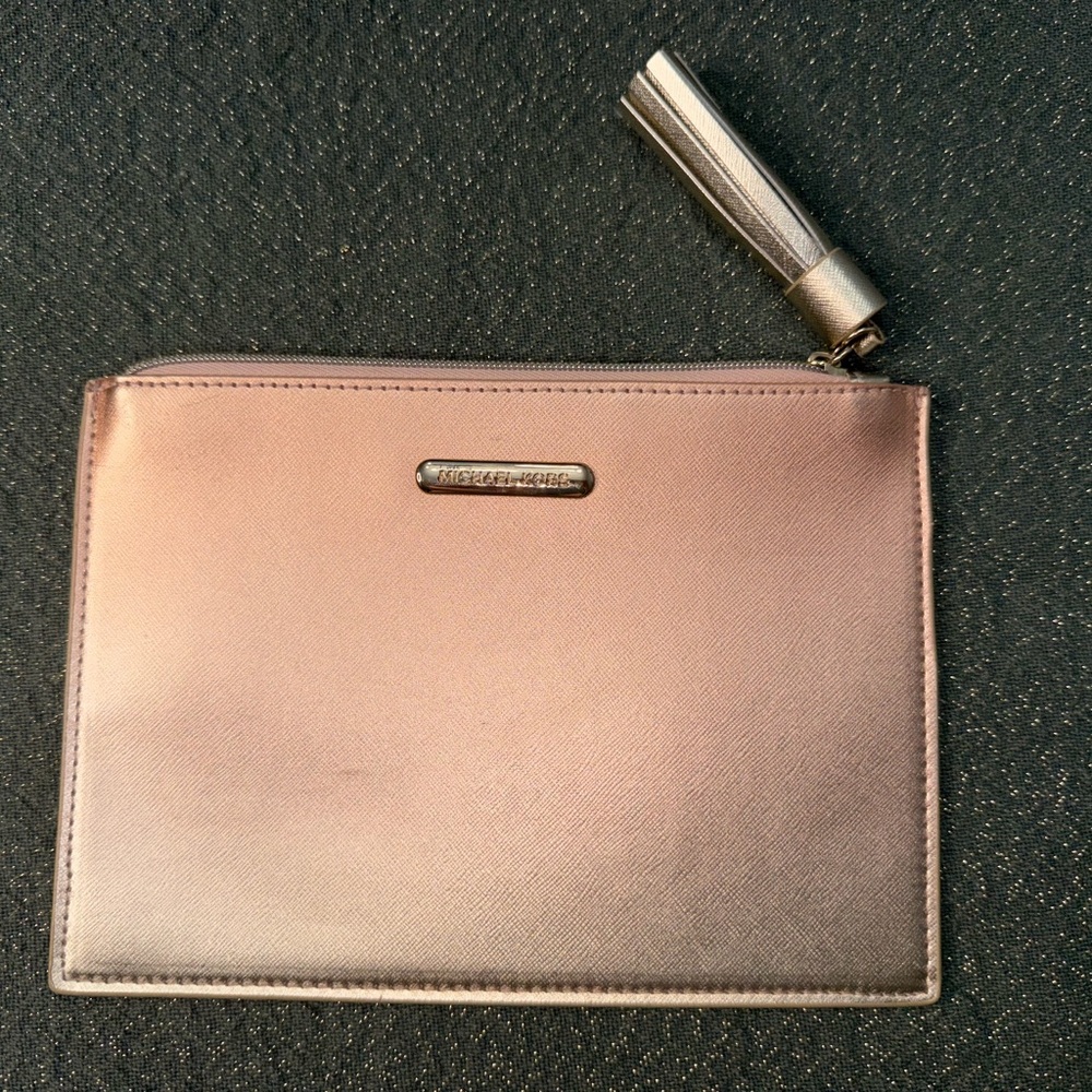 Michael Kors Rose Gold Metallic Clutch